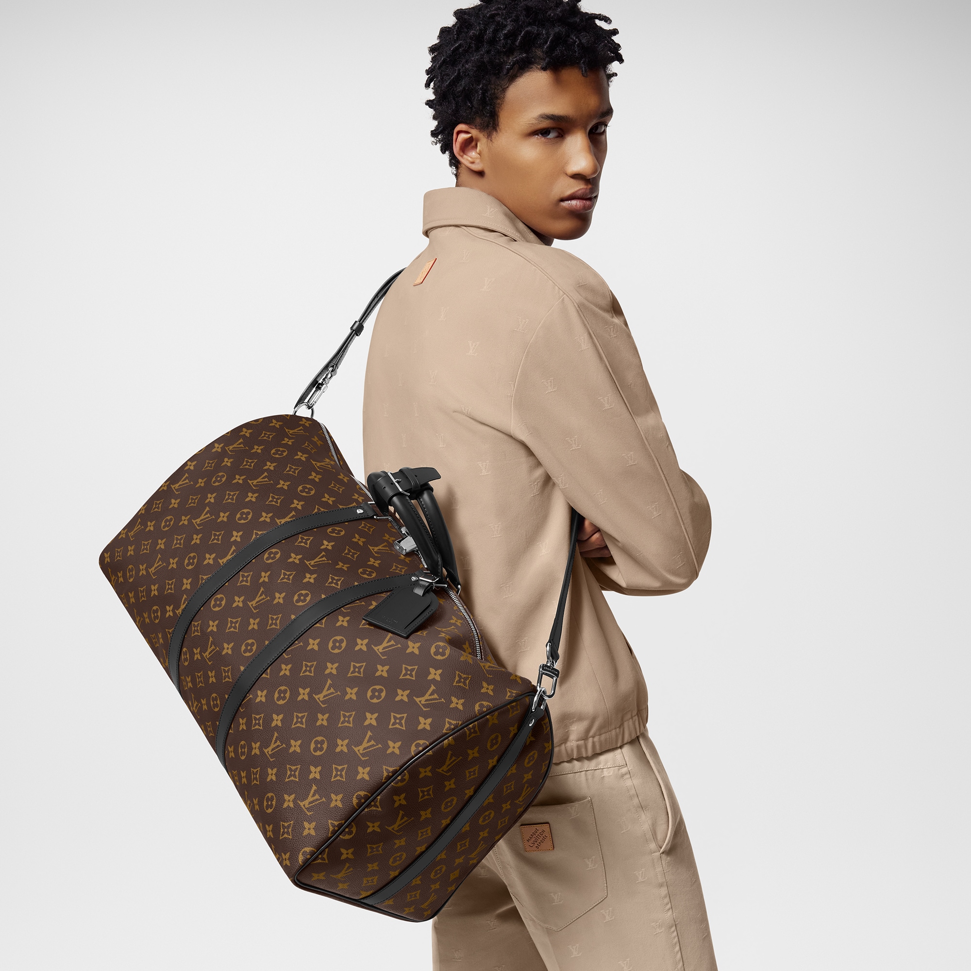 Keepall Bandoulière 55 Monogram Macassar in Bags and Small Leather Goods