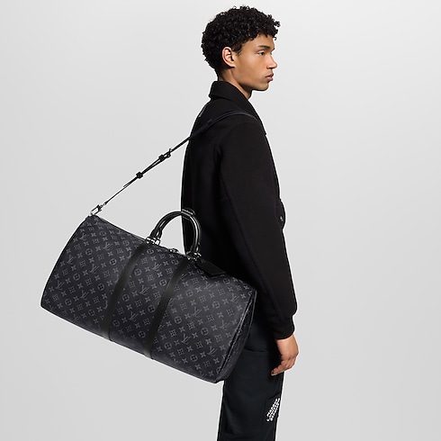 Keepall Bandoulière 55 Mon Monogram Monogram Eclipse in Gifts's Personalisation Travel Personalisation collections by Louis Vuitton (Product zoom)