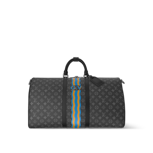 Keepall Bandoulière 55 Mon Monogram Monogram Eclipse in Gifts's Personalisation Travel Personalisation collections by Louis Vuitton (Product zoom)