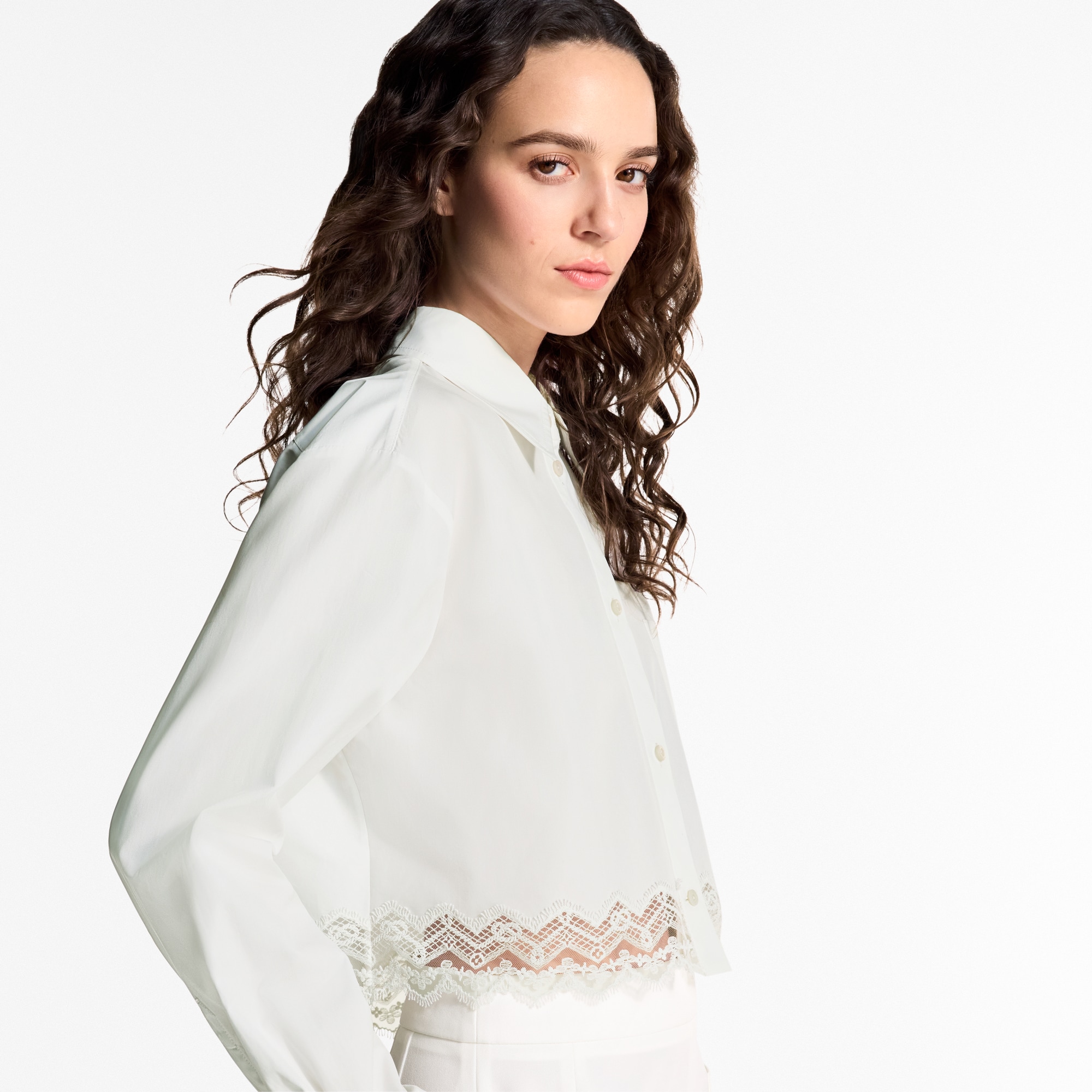 Lace Trim Shirt  in Women