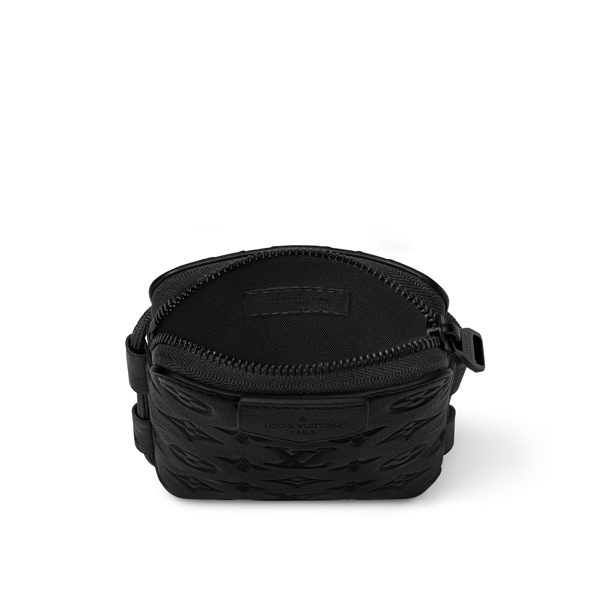 Lace Up Pouch Monogram Shadow Leather in Men