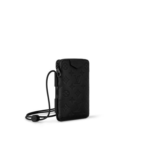 Lace Up Pouch Monogram Shadow Leather in Men's Bags All Collections collections by Louis Vuitton (Product zoom)