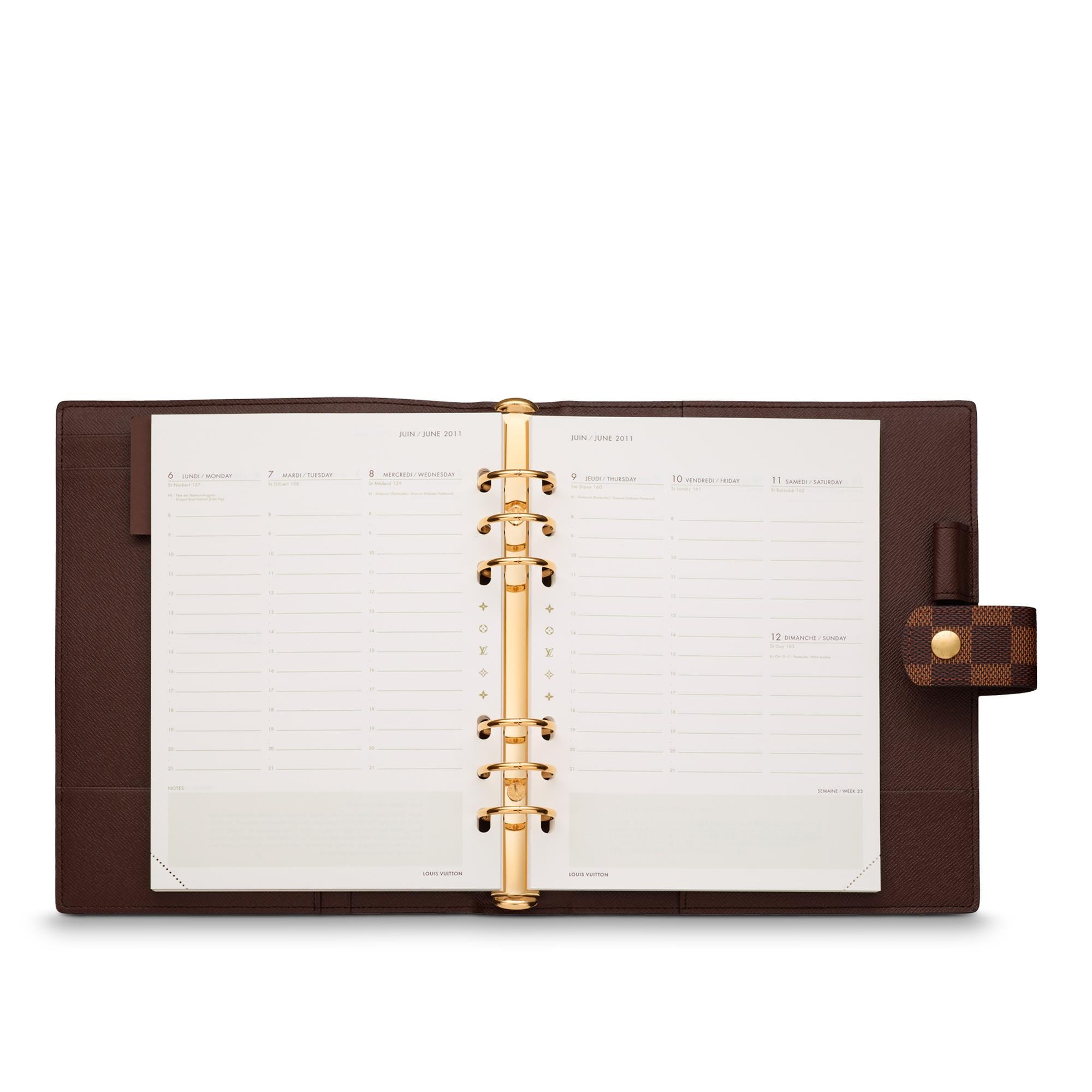 Large Ring Agenda Cover Damier Ebene in Bags and Small Leather Goods