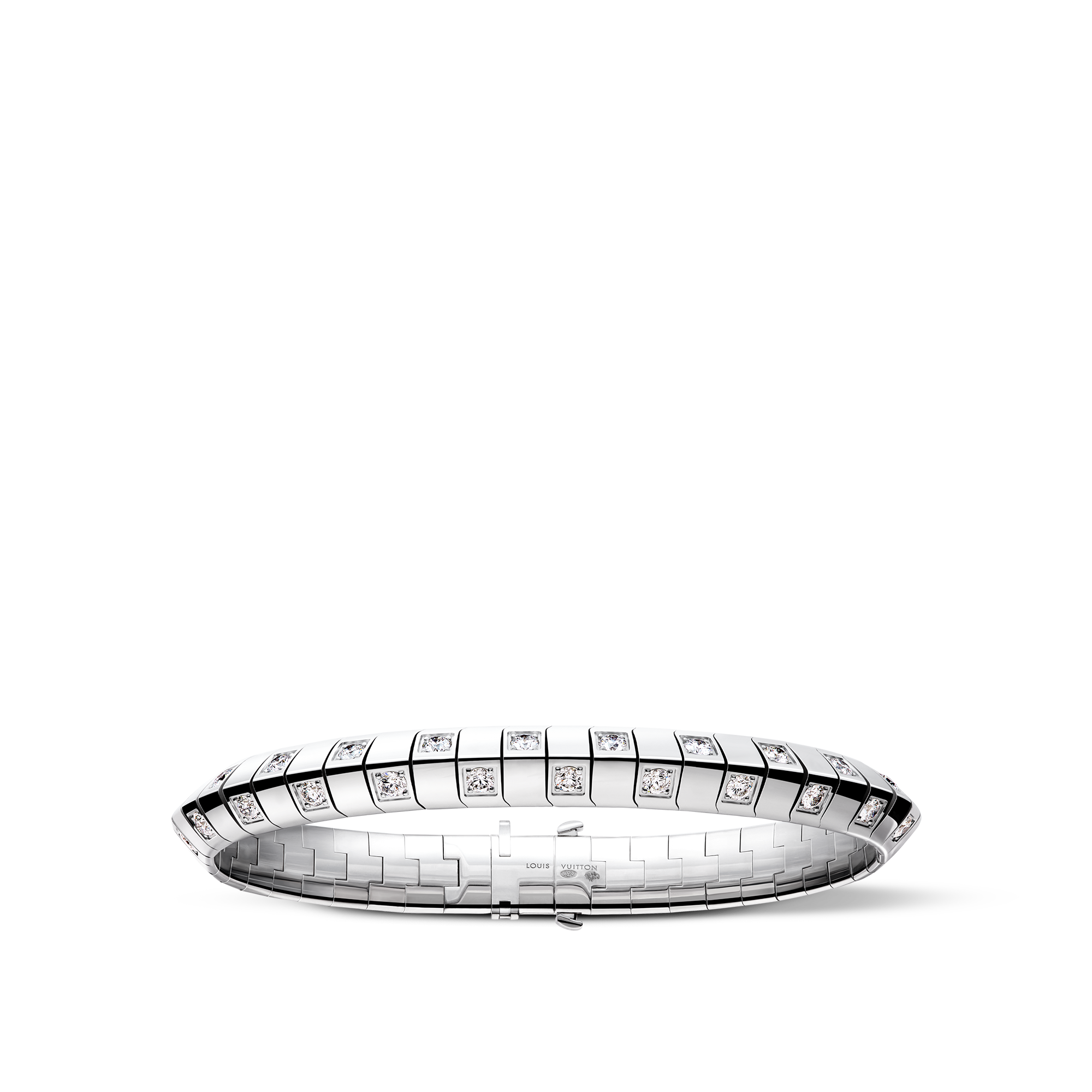 Le Damier de Louis Vuitton Large Bracelet, White Gold and Diamonds  in Jewellery