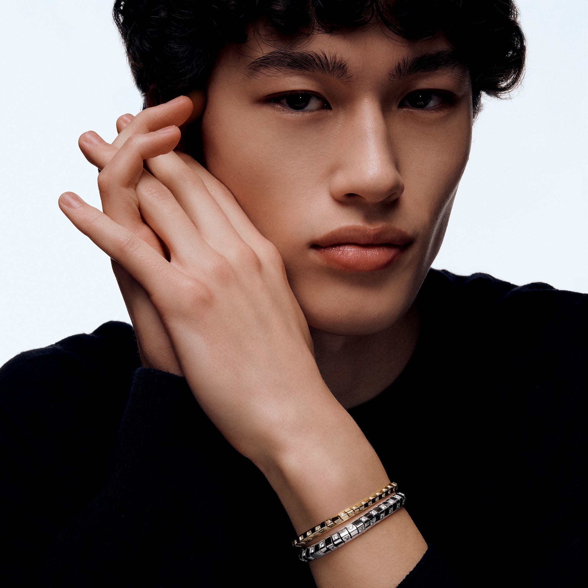 Le Damier de Louis Vuitton Large Bracelet, White Gold and Diamonds  in Jewellery