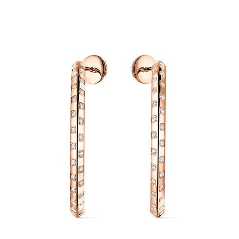 Le Damier de Louis Vuitton Large Hoops, Rose Gold and Diamonds in Jewellery's Categories Earrings collections by Louis Vuitton (Product zoom)