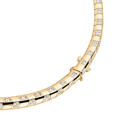 Le Damier de Louis Vuitton Medium Necklace, Yellow Gold and Diamonds - Short in Jewellery's Categories Necklaces and Pendants collections by Louis Vuitton (Product zoom)