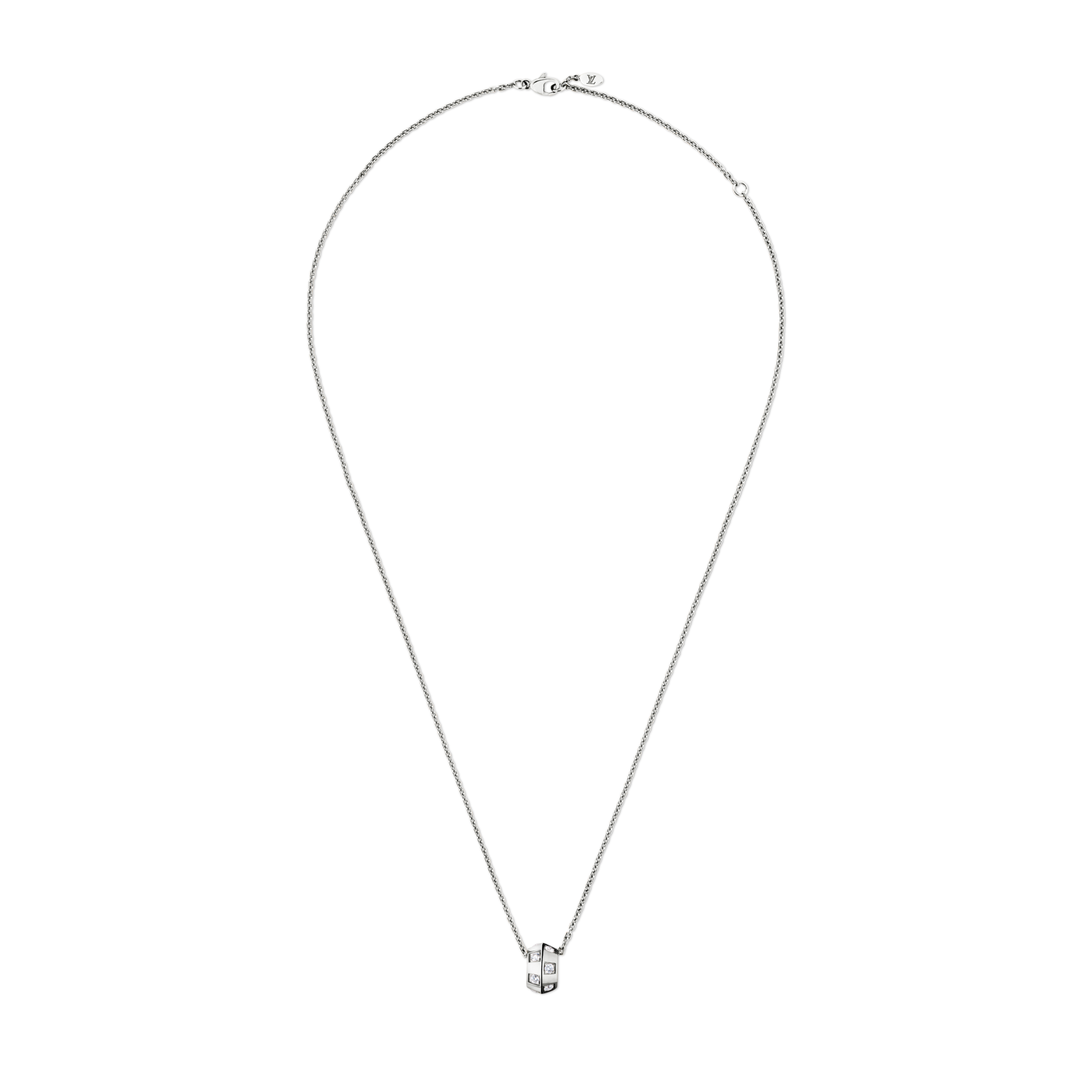 Le Damier de Louis Vuitton Pendant, White Gold and Diamonds  in Jewellery