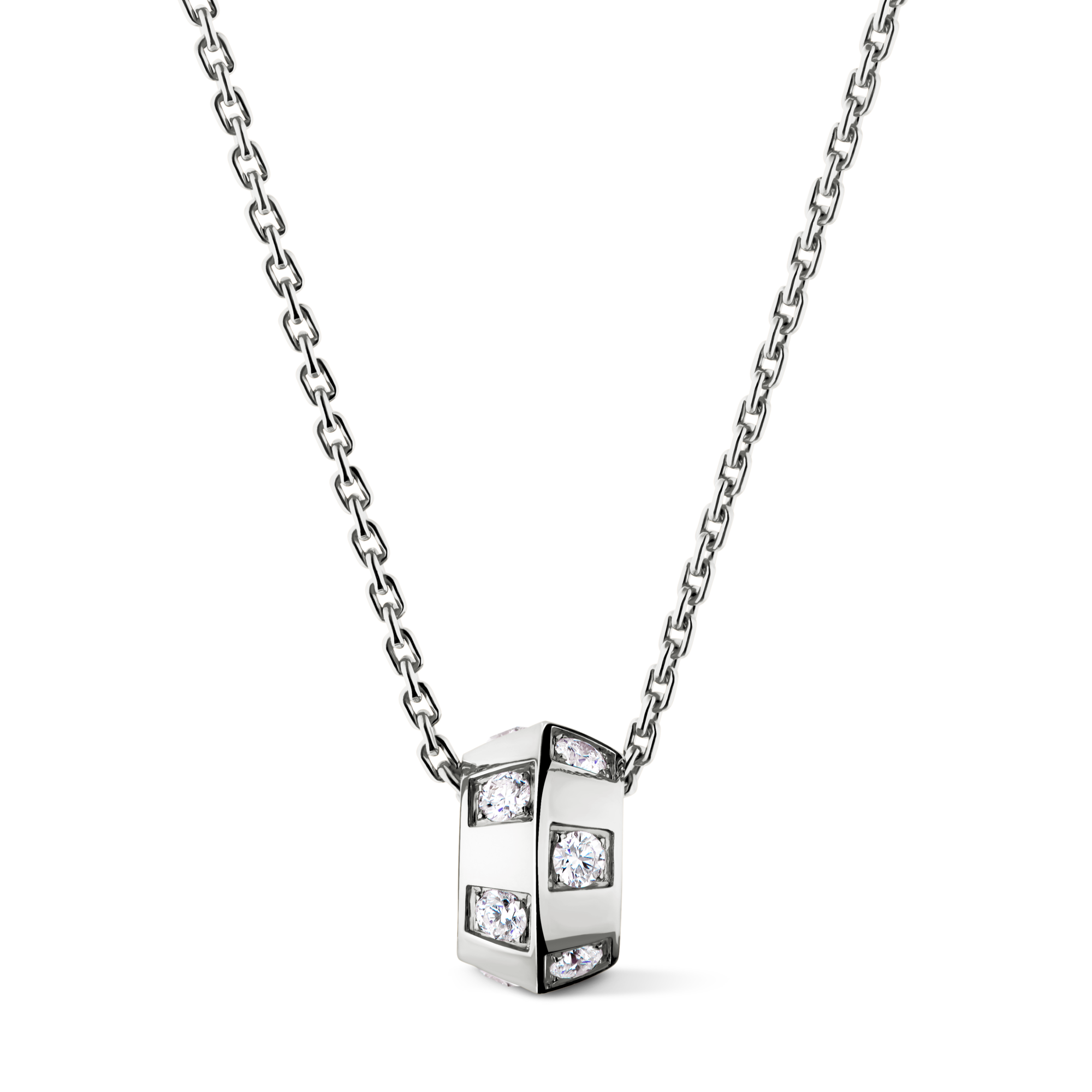 Le Damier de Louis Vuitton Pendant, White Gold and Diamonds  in Jewellery