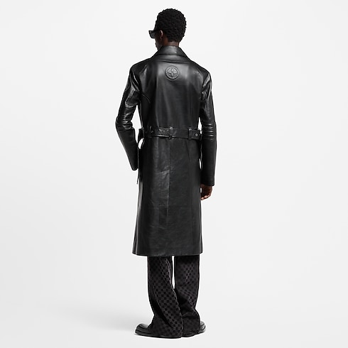 Leather Double-Breasted Coat in Men's Ready-to-Wear Outerwear and Coats collections by Louis Vuitton (Product zoom)