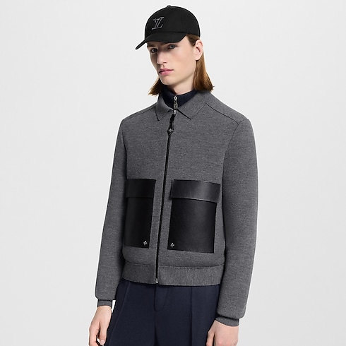 Leather Mix Knitted Workwear Blouson in Men's Ready-to-Wear All Ready-to-Wear collections by Louis Vuitton (Product zoom)