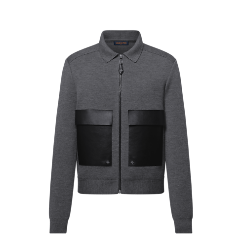 Leather Mix Knitted Workwear Blouson in Men's Ready-to-Wear All Ready-to-Wear collections by Louis Vuitton (Product zoom)