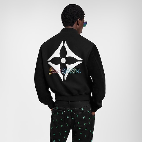 Leather Mix Varsity Blouson in Men's Ready-to-Wear Outerwear and Coats collections by Louis Vuitton (Product zoom)