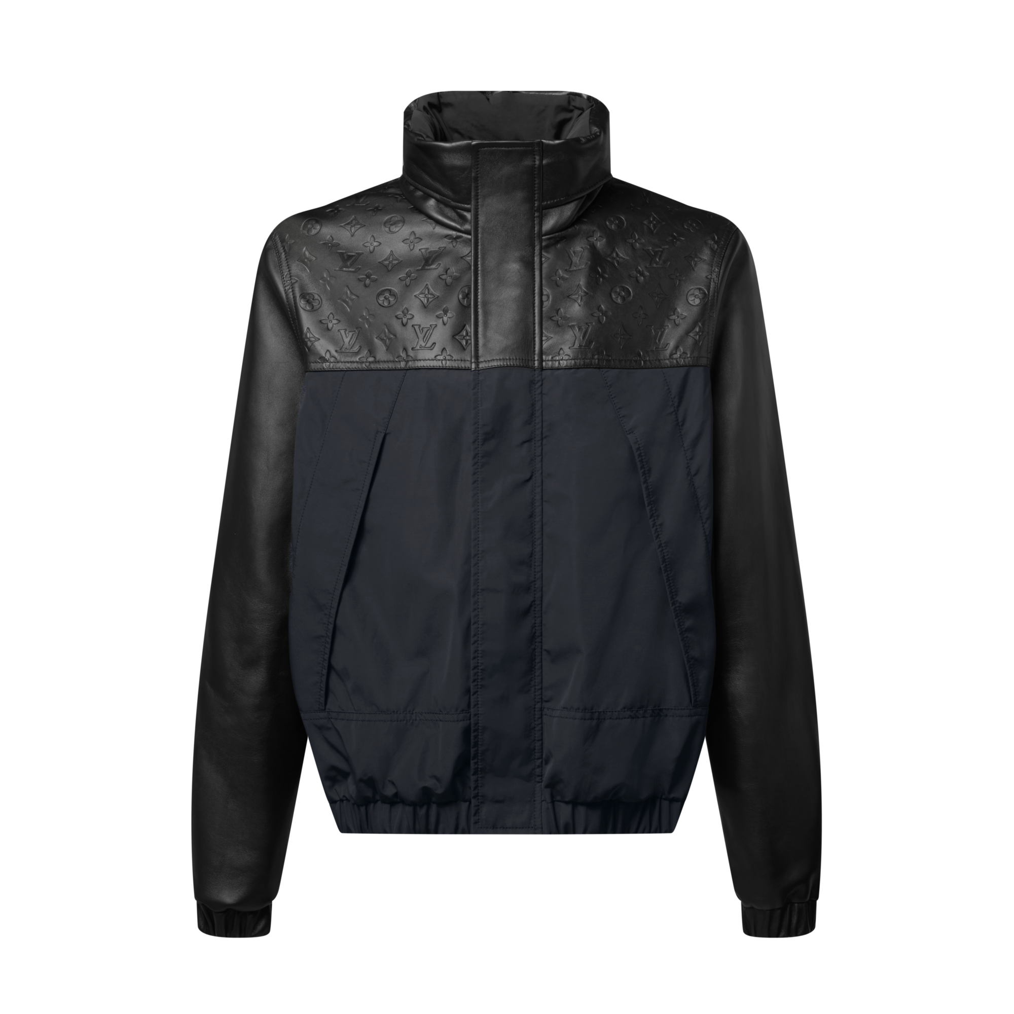 Leather Mix Windbreaker  in Men