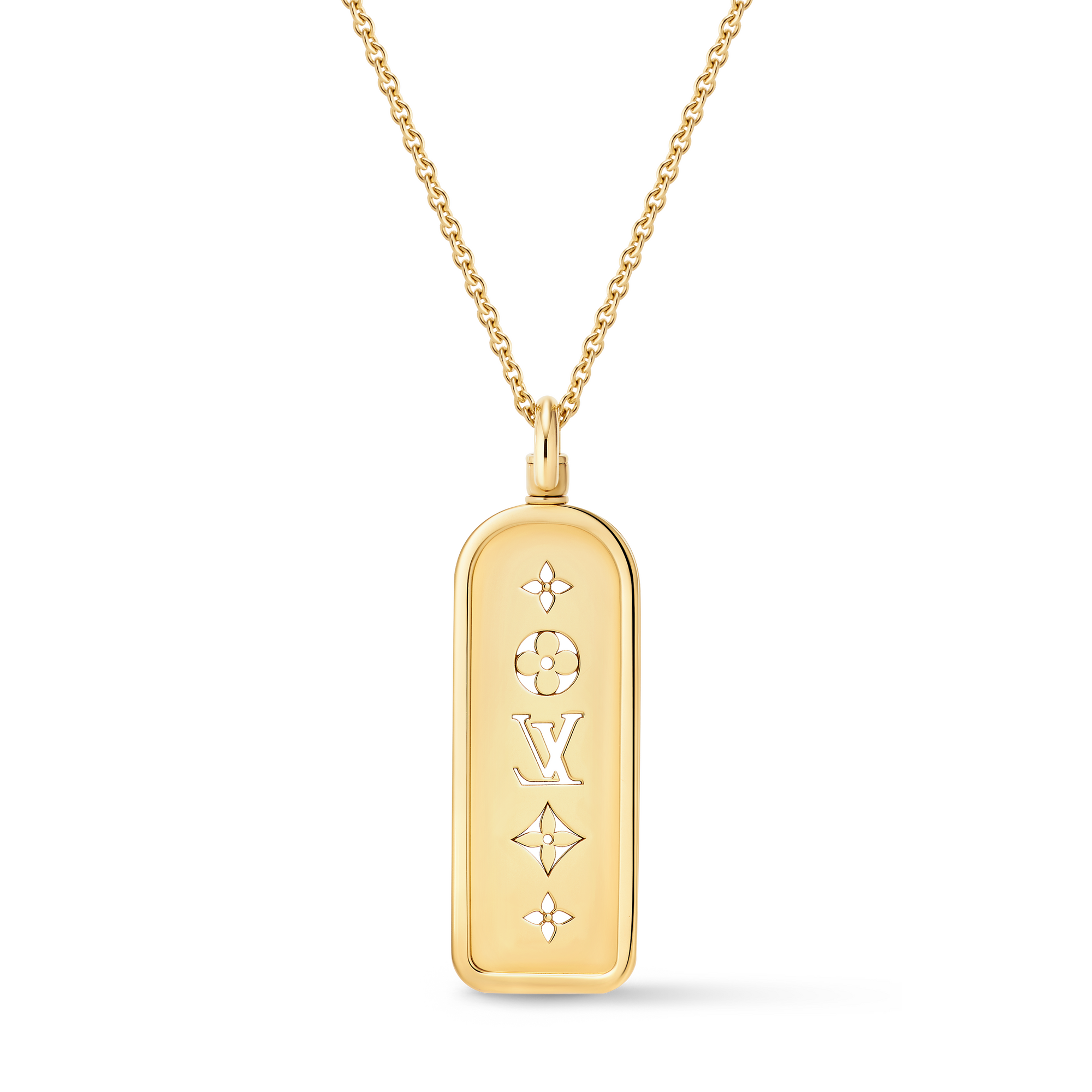 Les Gastons Vuitton Large Tag Pendant, Yellow Gold  in Les Extraordinaires