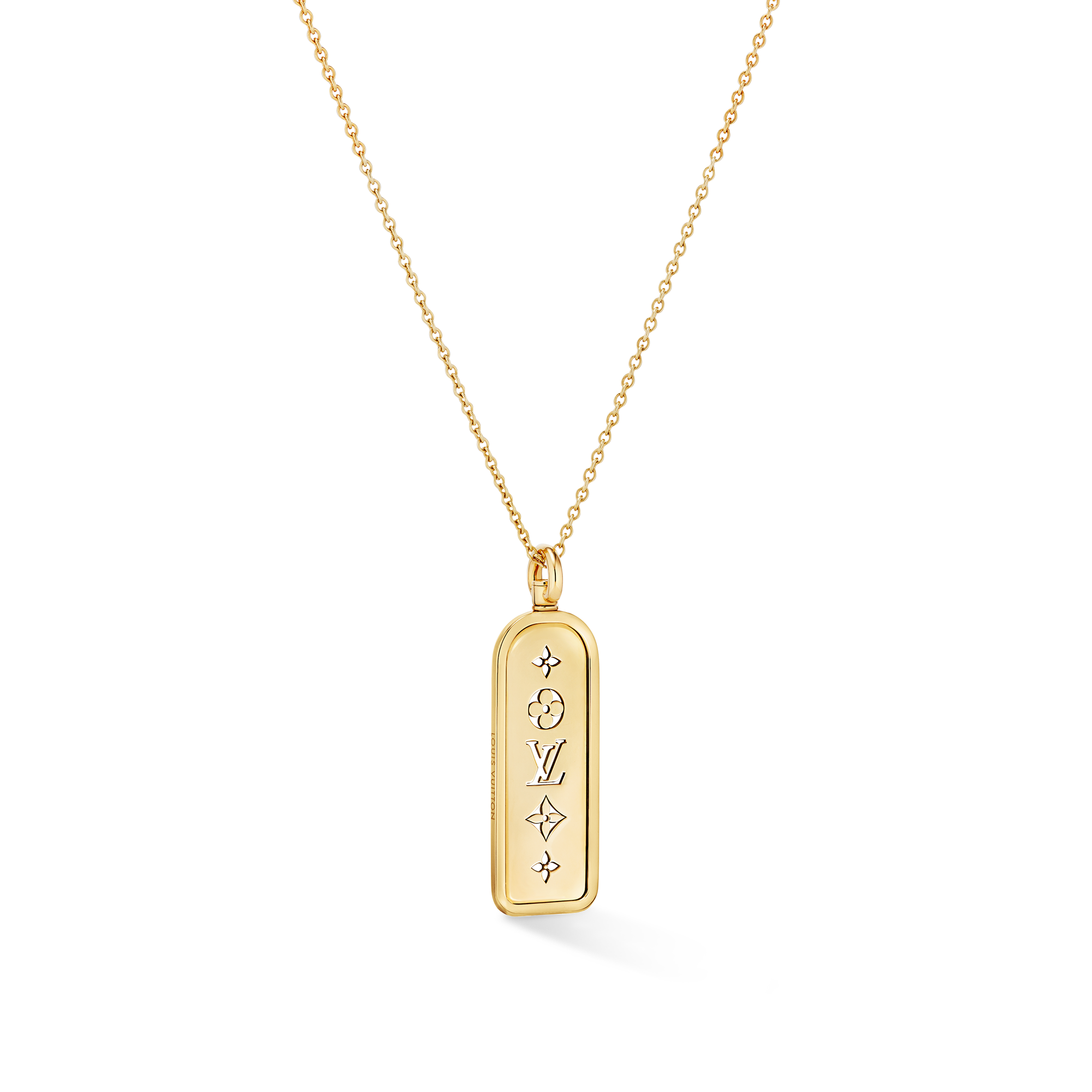 Les Gastons Vuitton Large Tag Pendant, Yellow Gold  in Les Extraordinaires