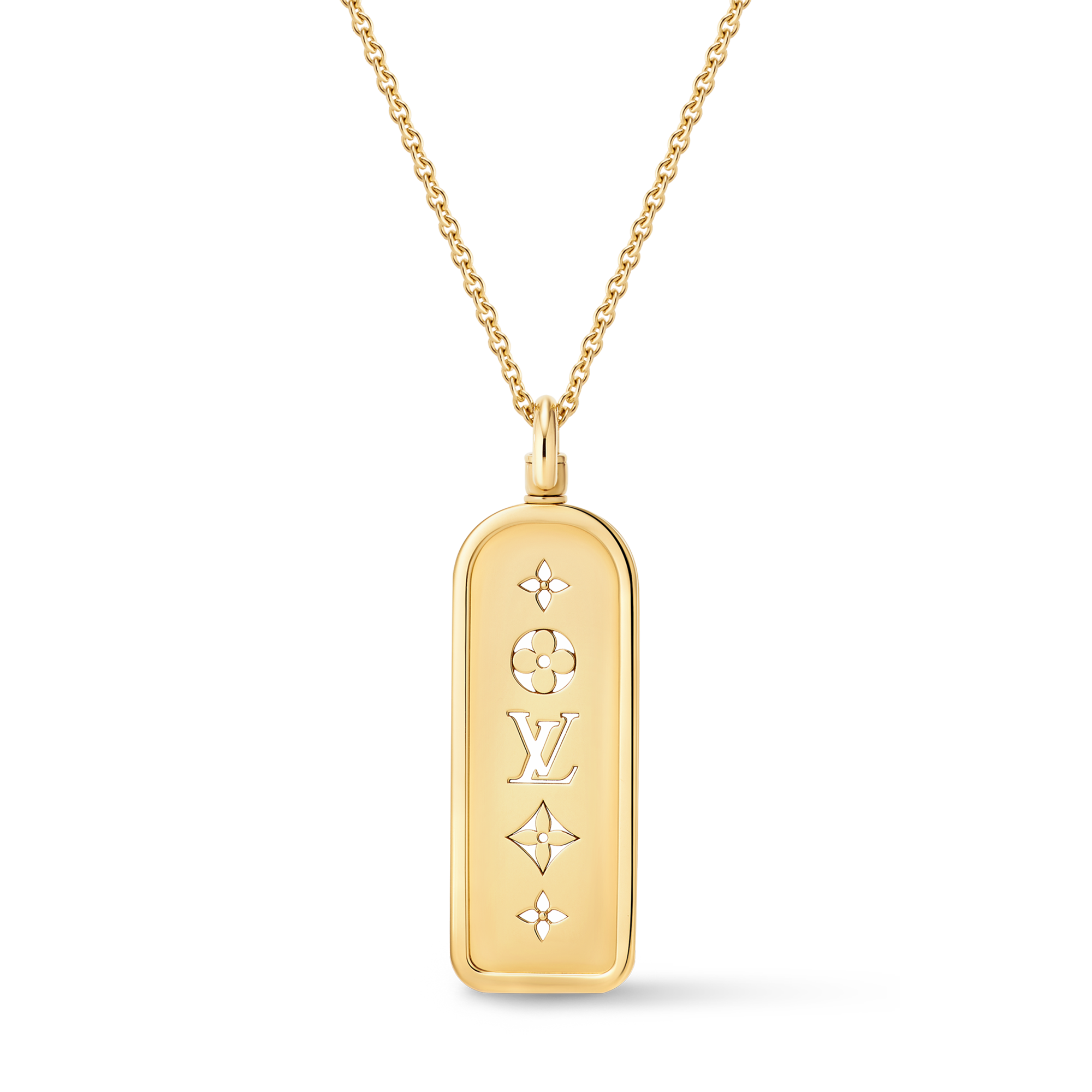 Les Gastons Vuitton Large Tag Pendant, Yellow Gold  in Les Extraordinaires