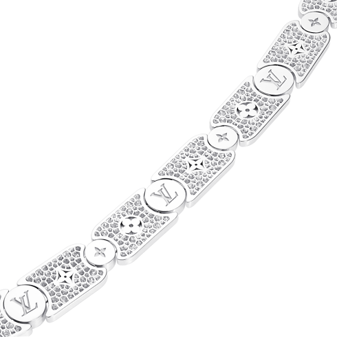Les Gastons Vuitton Masterpiece Gourmette Necklace, White Gold and Diamonds in Jewellery's Categories Necklaces and Pendants collections by Louis Vuitton (Product zoom)