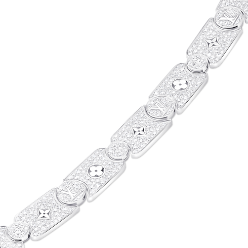 Les Gastons Vuitton Masterpiece Gourmette Necklace, White Gold and Diamonds in Jewellery's Categories Necklaces and Pendants collections by Louis Vuitton (Product zoom)
