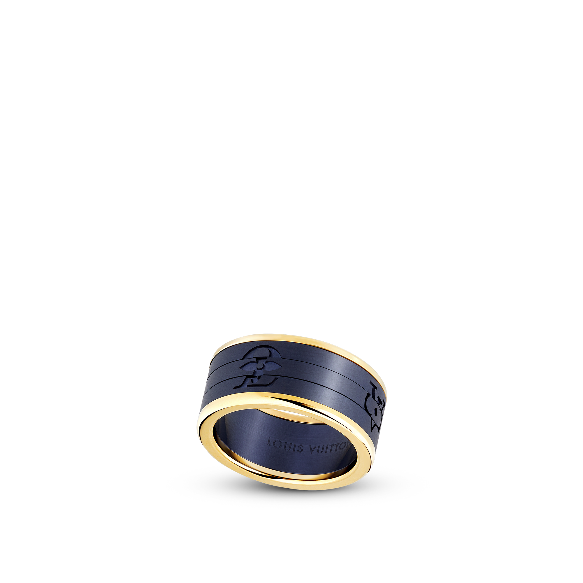 Les Gastons Vuitton Puzzle Ring, Yellow Gold and Blue Titanium  in Jewellery