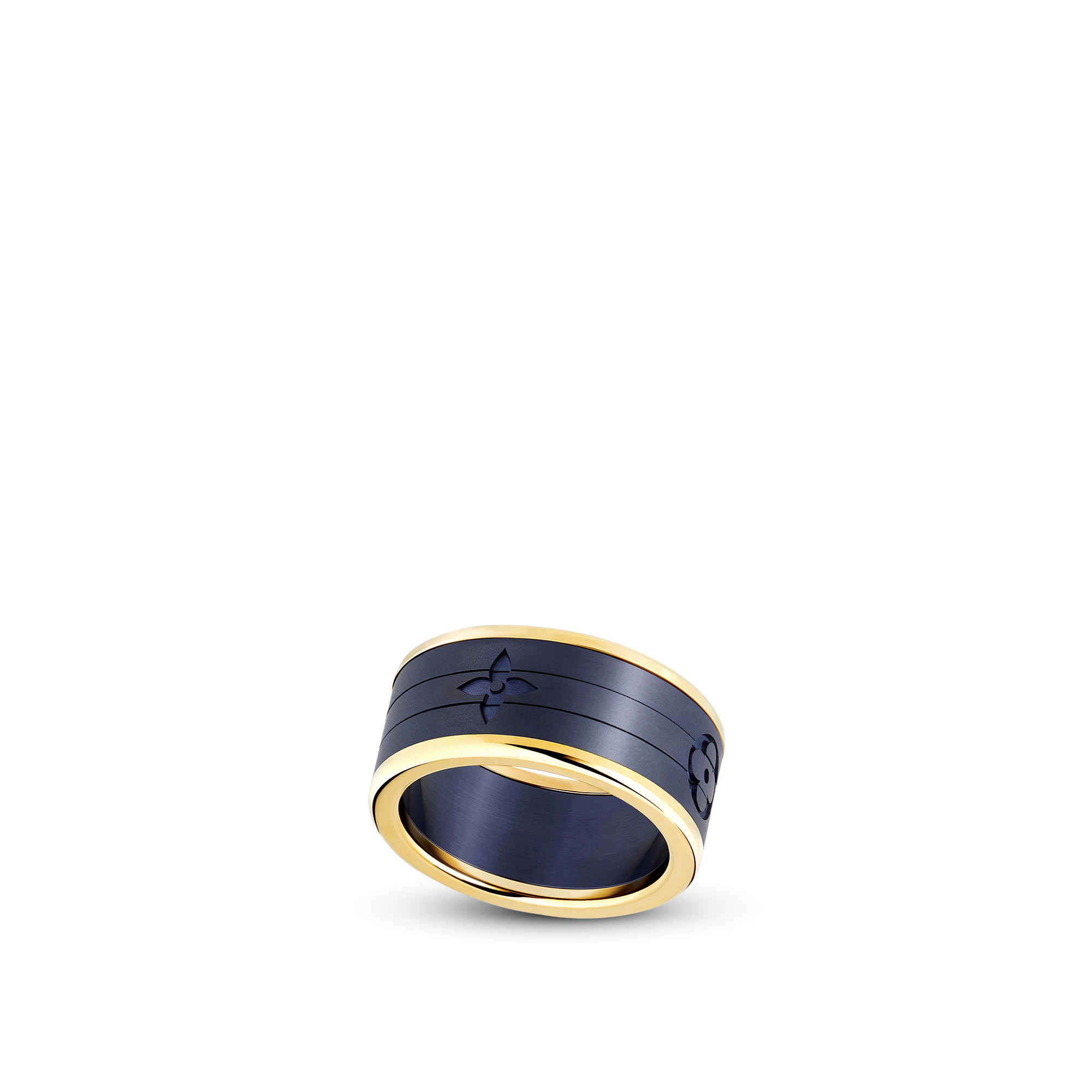 Les Gastons Vuitton Puzzle Ring, Yellow Gold and Blue Titanium  in Jewellery