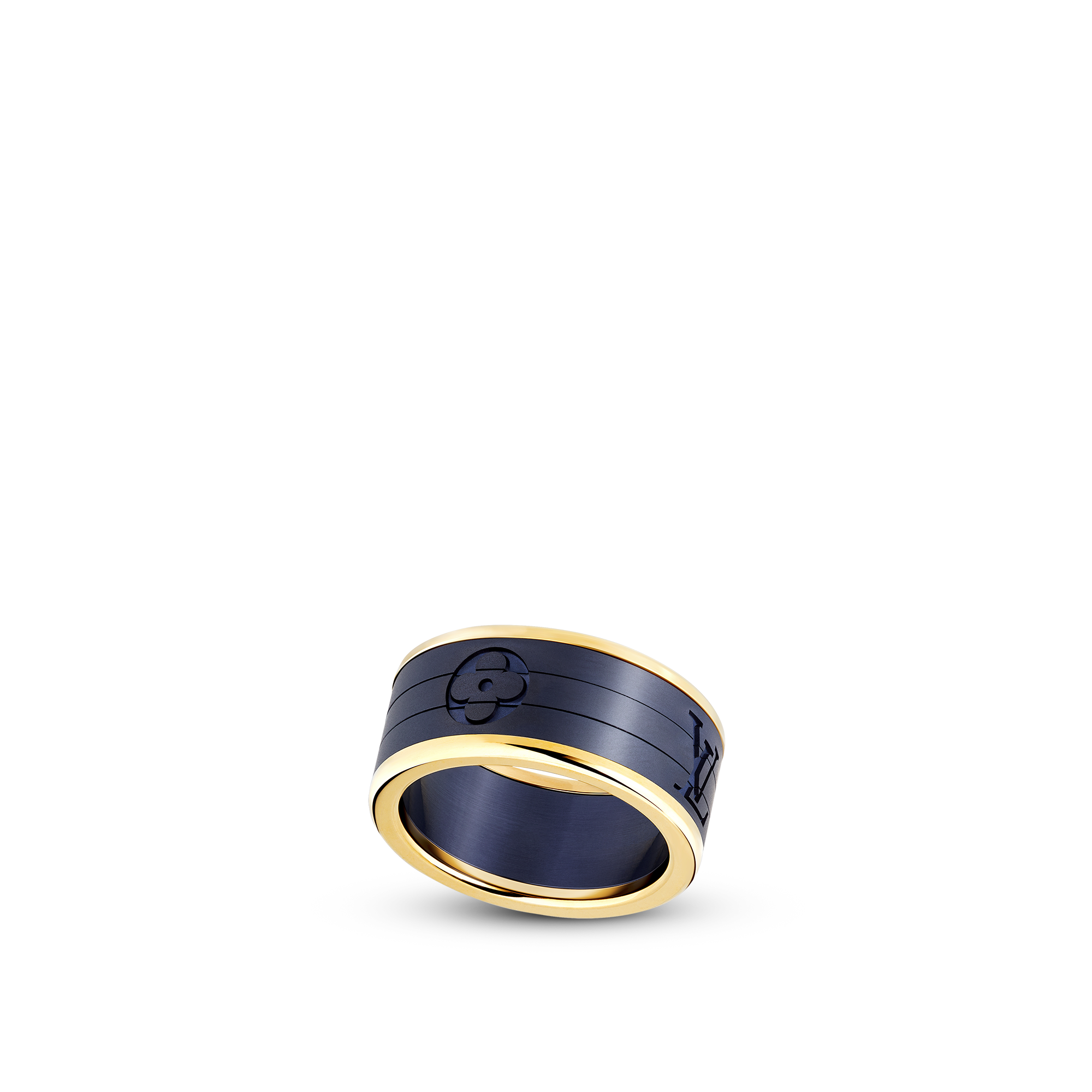 Les Gastons Vuitton Puzzle Ring, Yellow Gold and Blue Titanium  in Jewellery