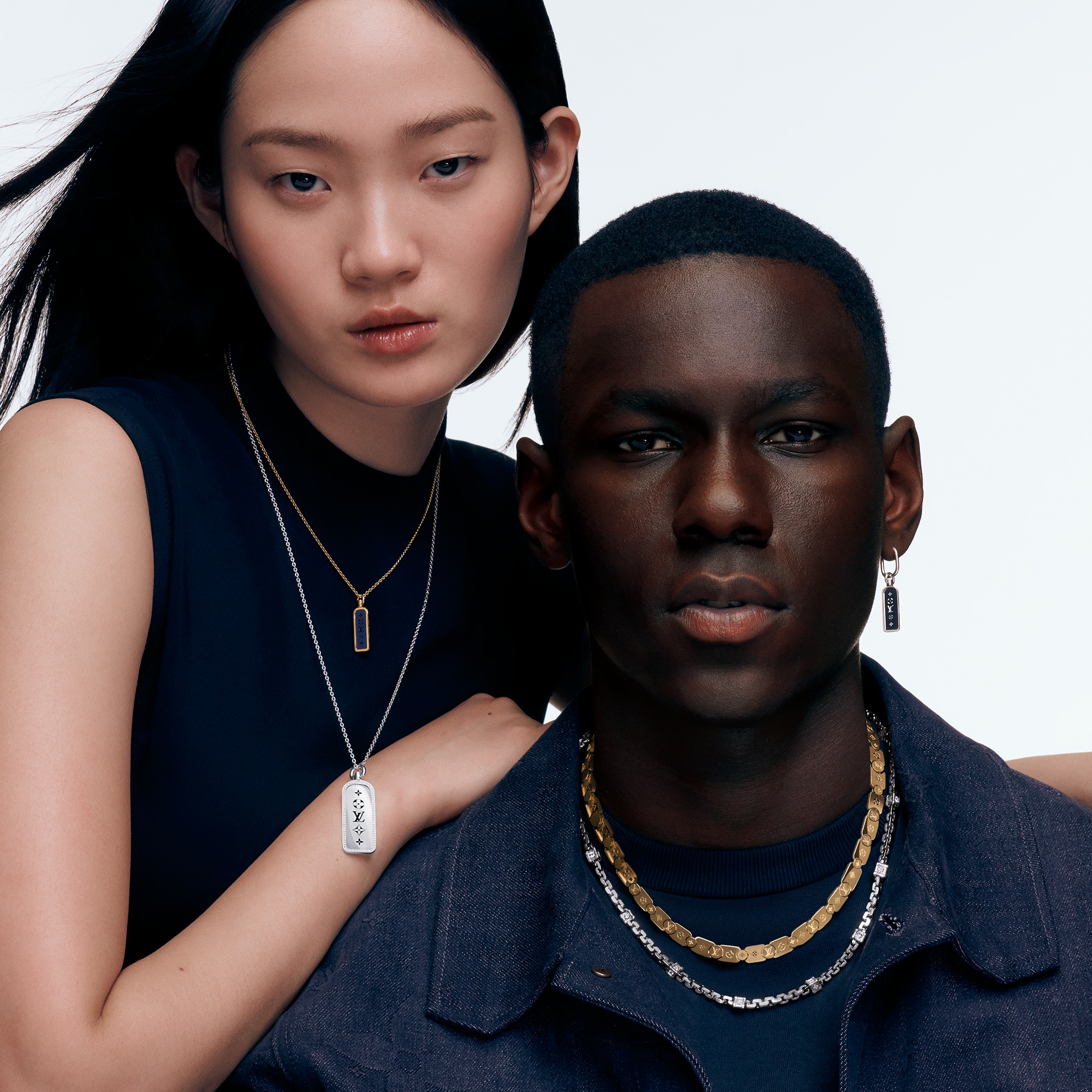 Les Gastons Vuitton Small Tag Pendant, Yellow Gold and Titanium  in Les Extraordinaires