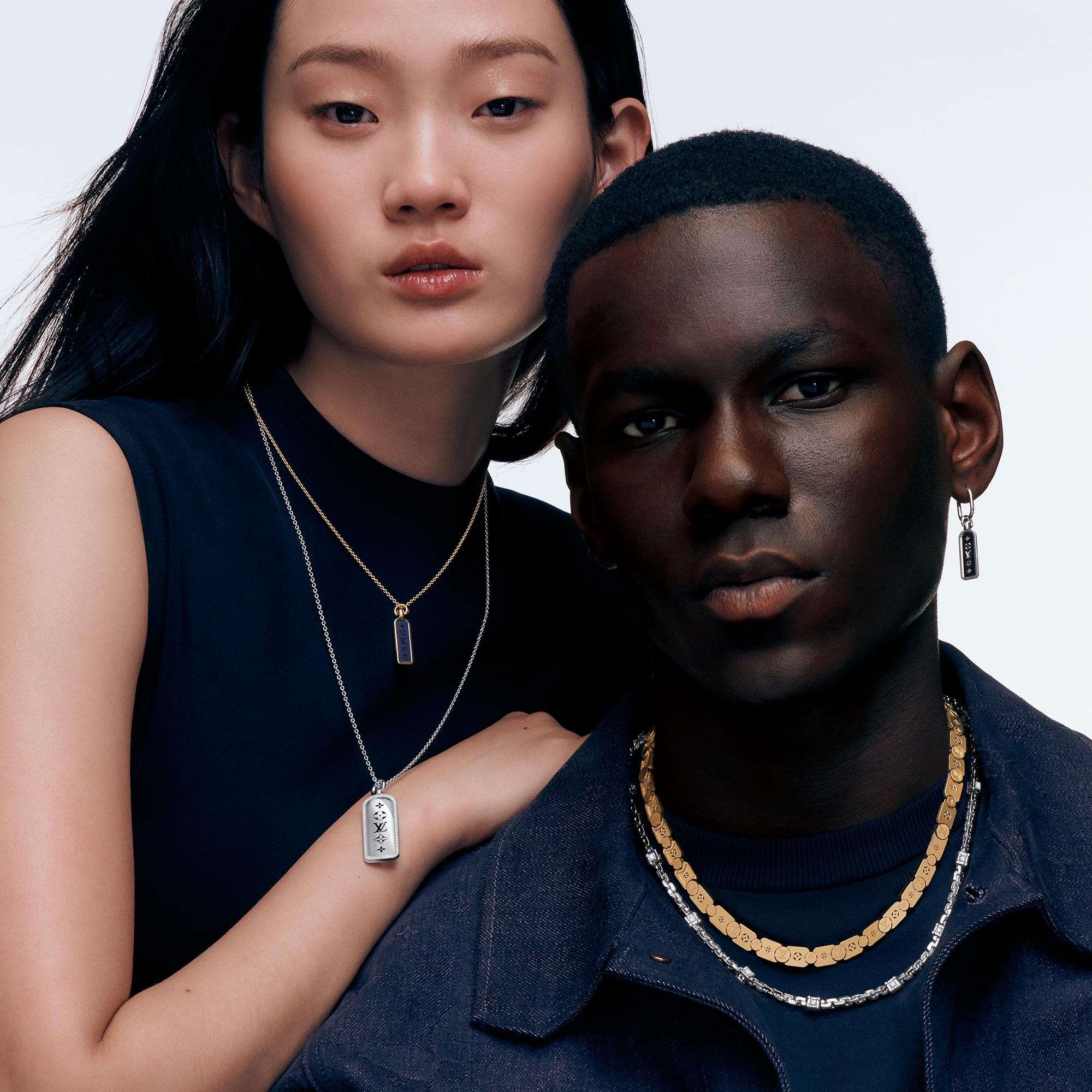 Les Gastons Vuitton Small Tag Pendant, Yellow Gold and Titanium  in Les Extraordinaires