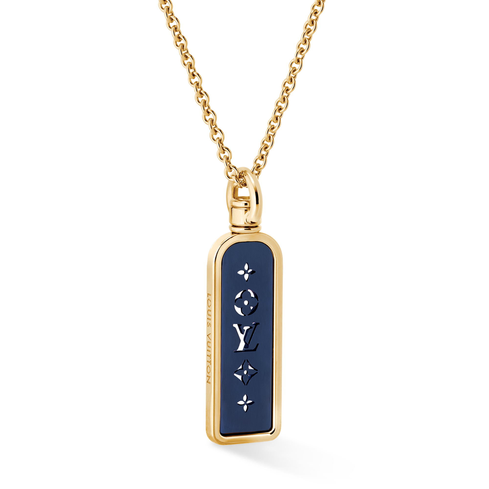 Les Gastons Vuitton Small Tag Pendant, Yellow Gold and Titanium  in Les Extraordinaires