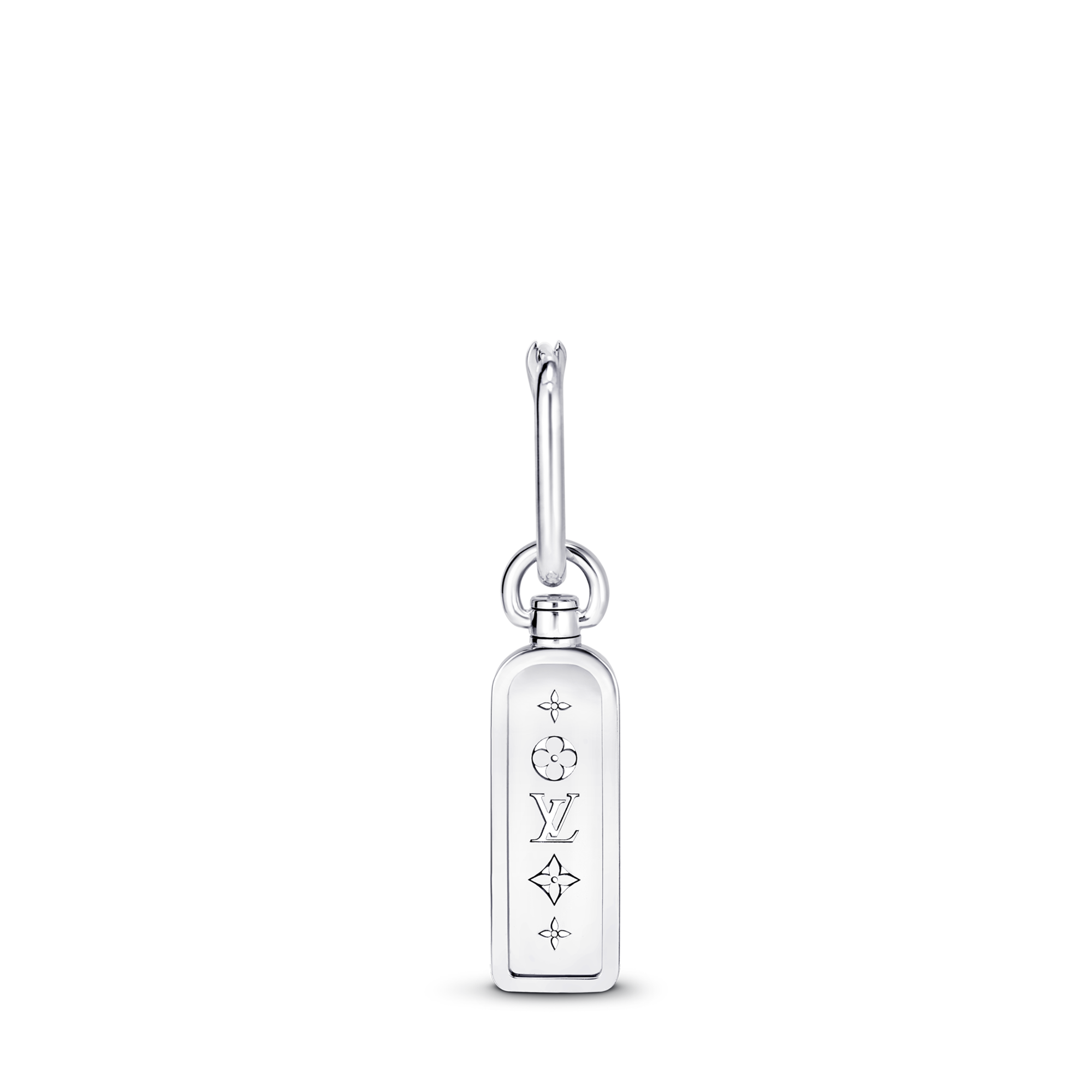 Les Gastons Vuitton Tag Single Hoop, White Gold  in Les Extraordinaires