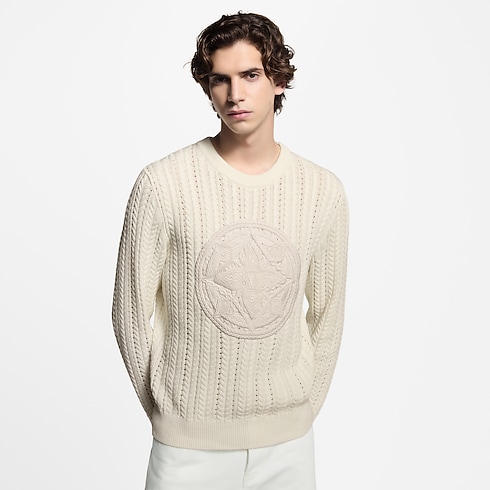 Long-Sleeved Cable-Knit Crewneck in Men's Ready-to-Wear Knitwear and Sweatshirts collections by Louis Vuitton (Product zoom)