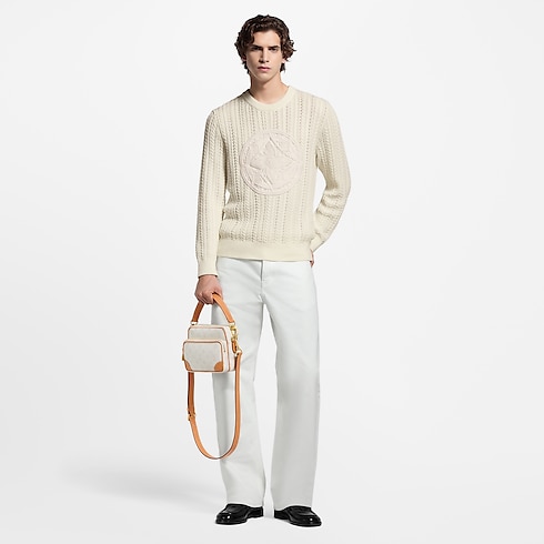 Long-Sleeved Cable-Knit Crewneck in Men's Ready-to-Wear Knitwear and Sweatshirts collections by Louis Vuitton (Product zoom)