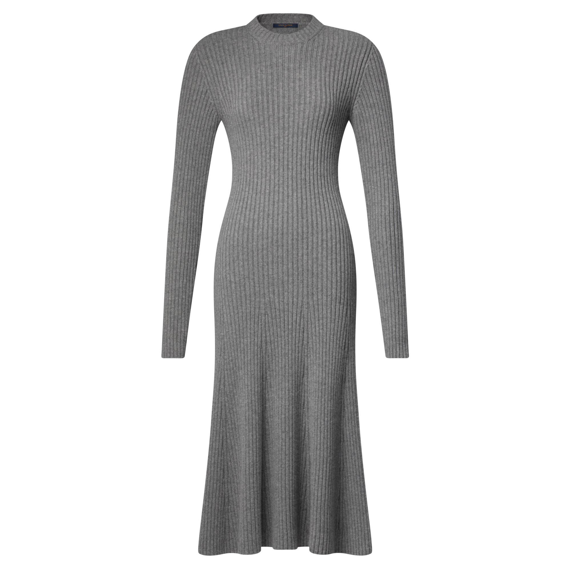 Long-Sleeved Rib-Knit Maxi Dress  in Women