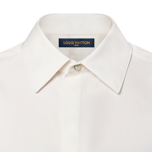Long-Sleeved Silk And Cotton-Blend Evening Shirt in Men's Ready-to-Wear Shirts collections by Louis Vuitton (Product zoom)
