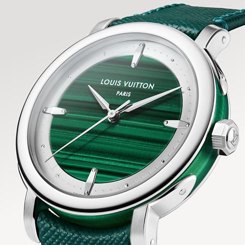 Louis Vuitton Escale, Automatic, 40mm, Platinum and malachite in Watches's Watches Collections Louis Vuitton Escale collections by Louis Vuitton (Product zoom)