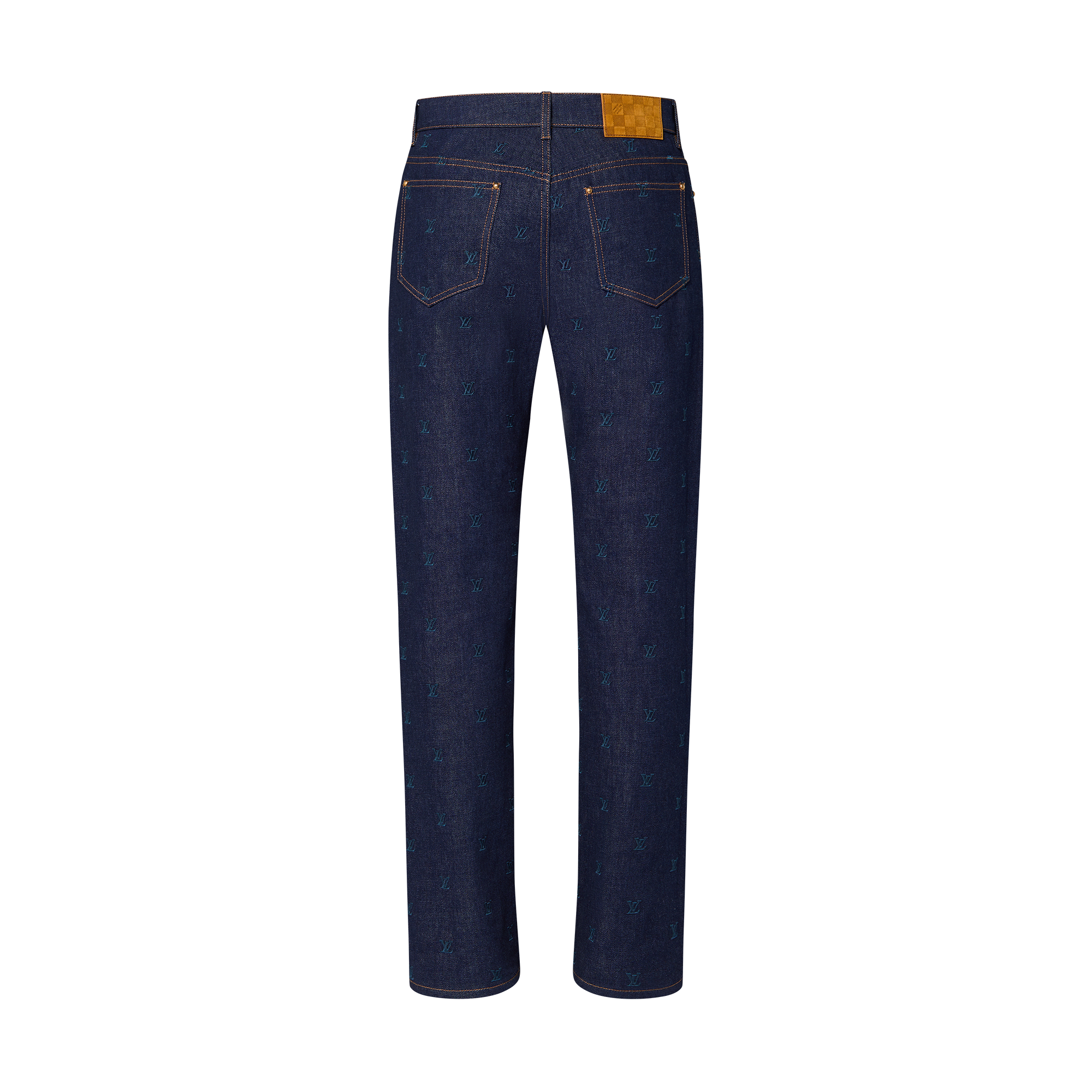 LV Blason Embroidered Denim Pants  in Men