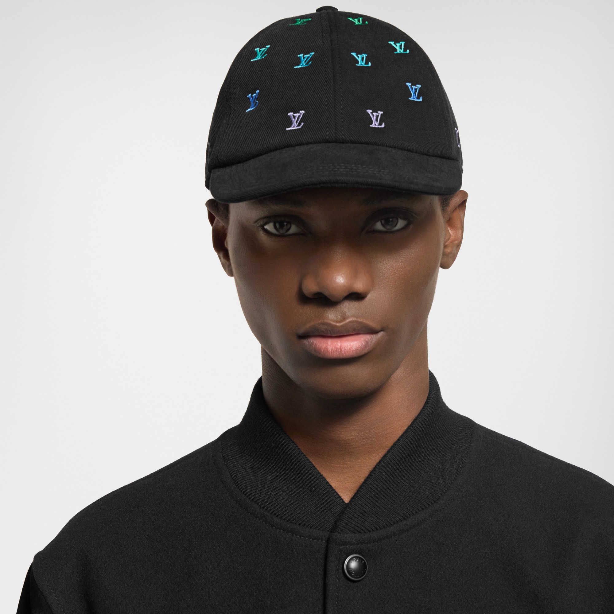LV Blason Shading Denim Cap . in Men