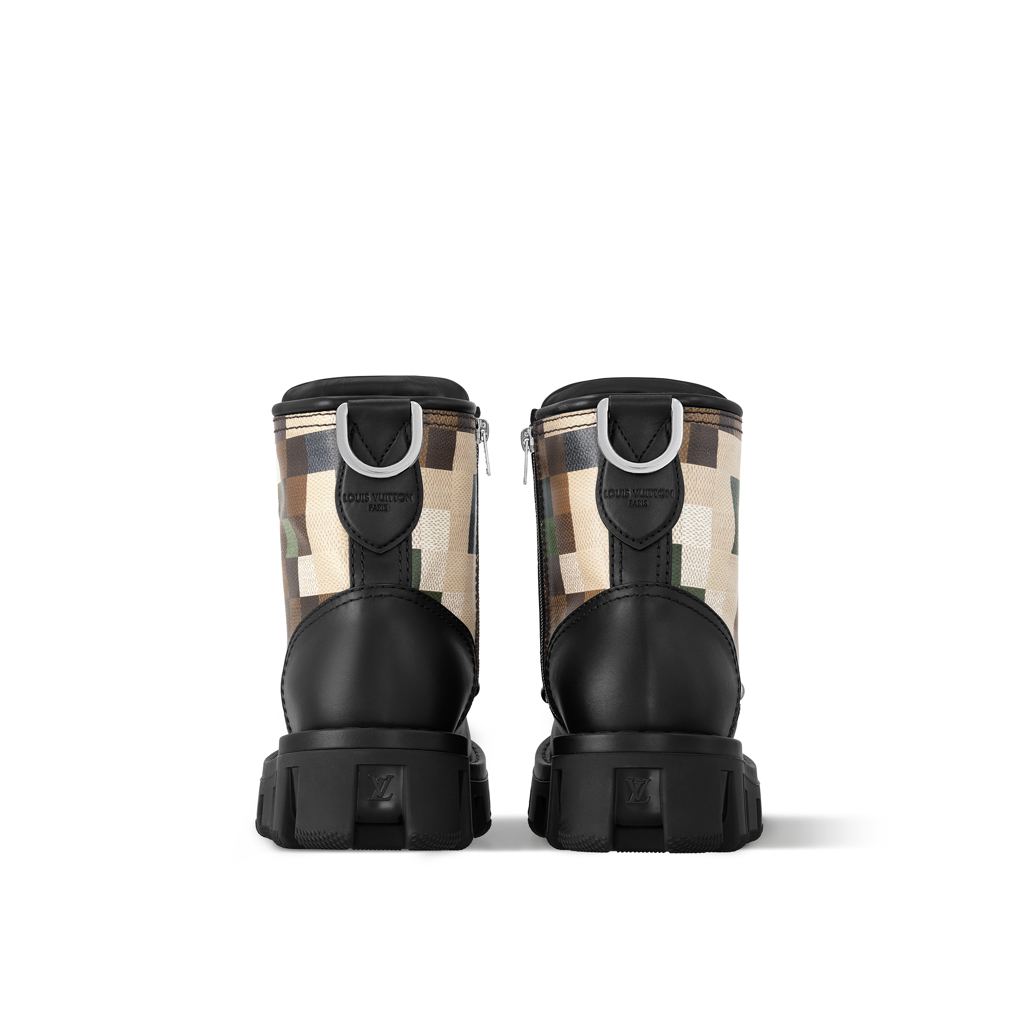 LV Checker Combat Boot  in Men