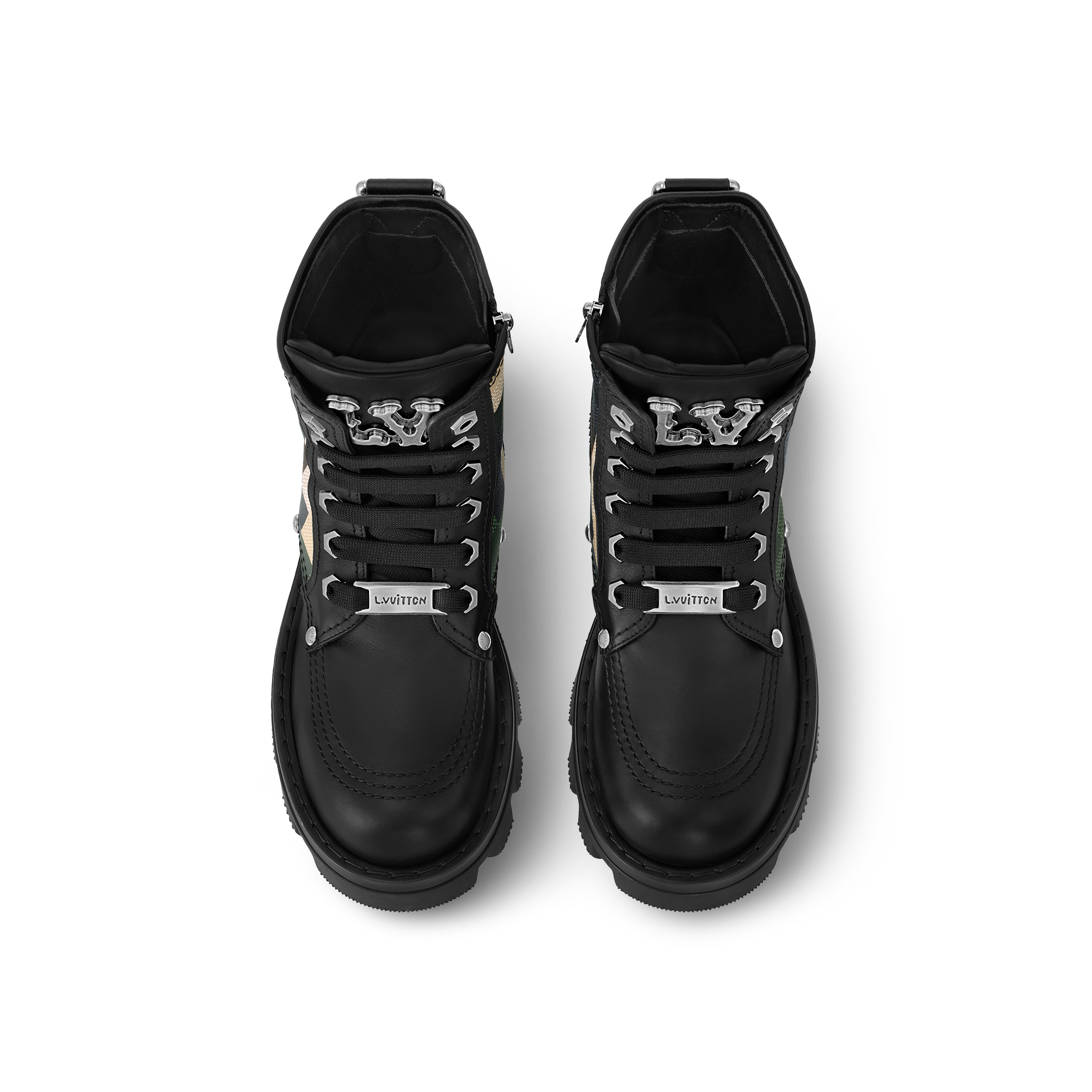 LV Checker Combat Boot  in Men