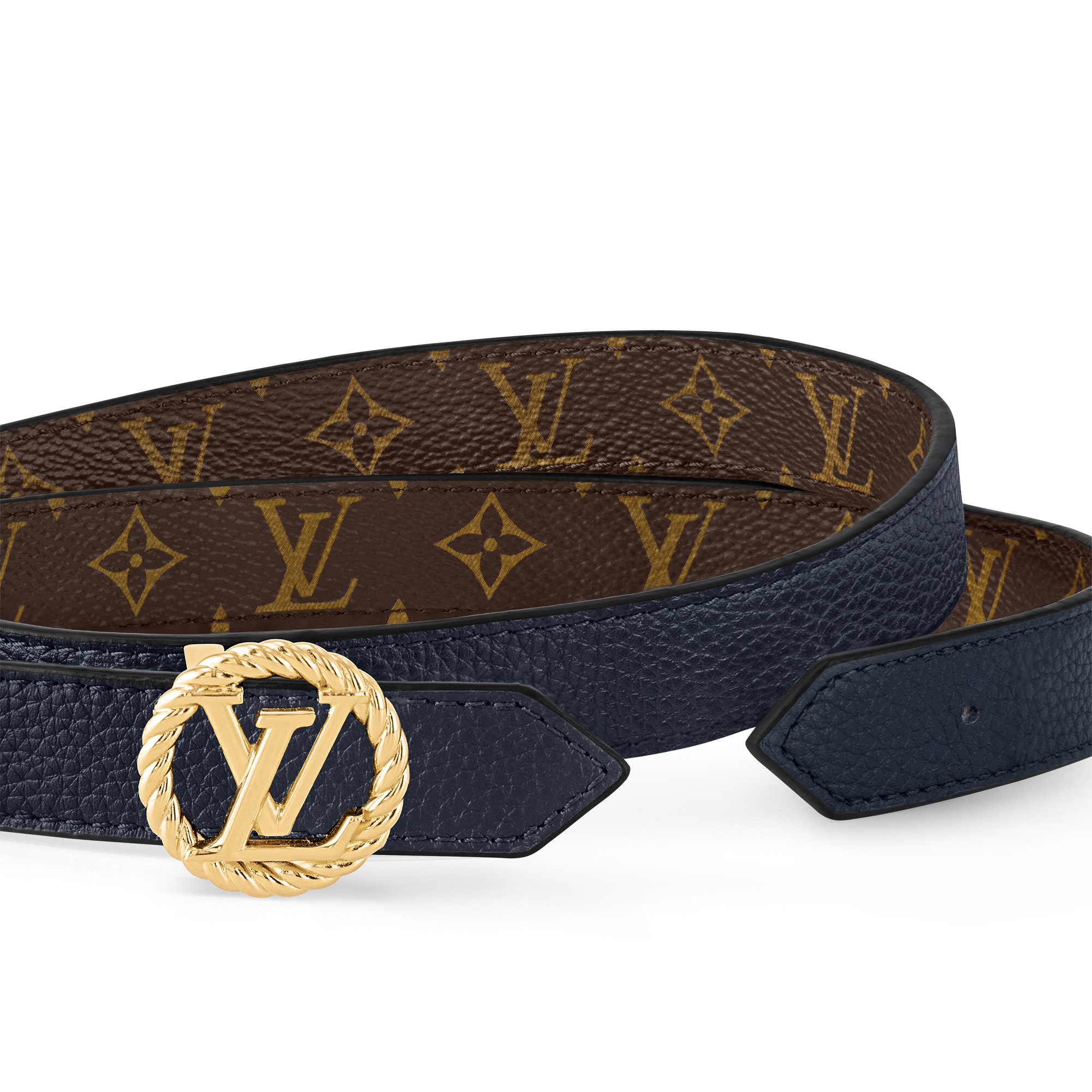 LV Circle Nautical 20mm Reversible Belt Monogram in Women