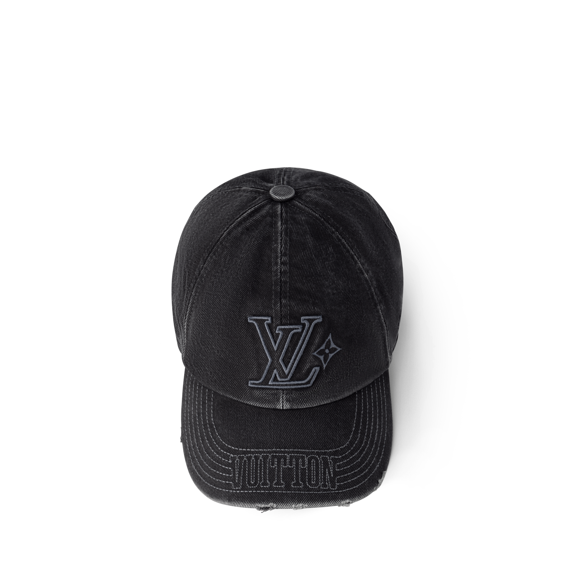 LV Denim Washed Cap . in Men