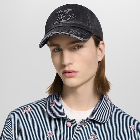 LV Denim Washed Cap . in Men's Accessories Hats, Beanies and Gloves collections by Louis Vuitton (Product zoom)