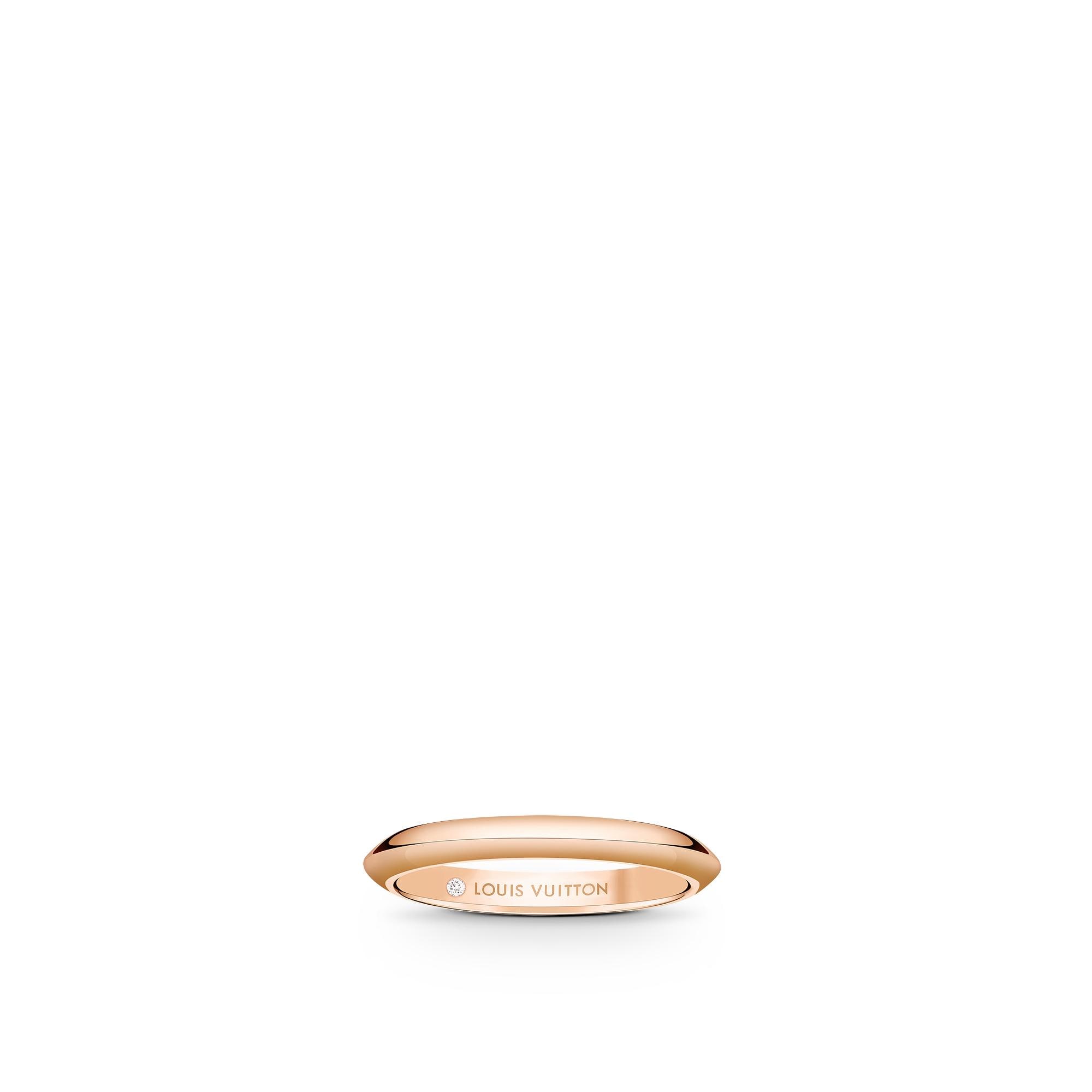 LV Diamonds 2.5mm Wedding Band, Pink Gold  in Jewellery