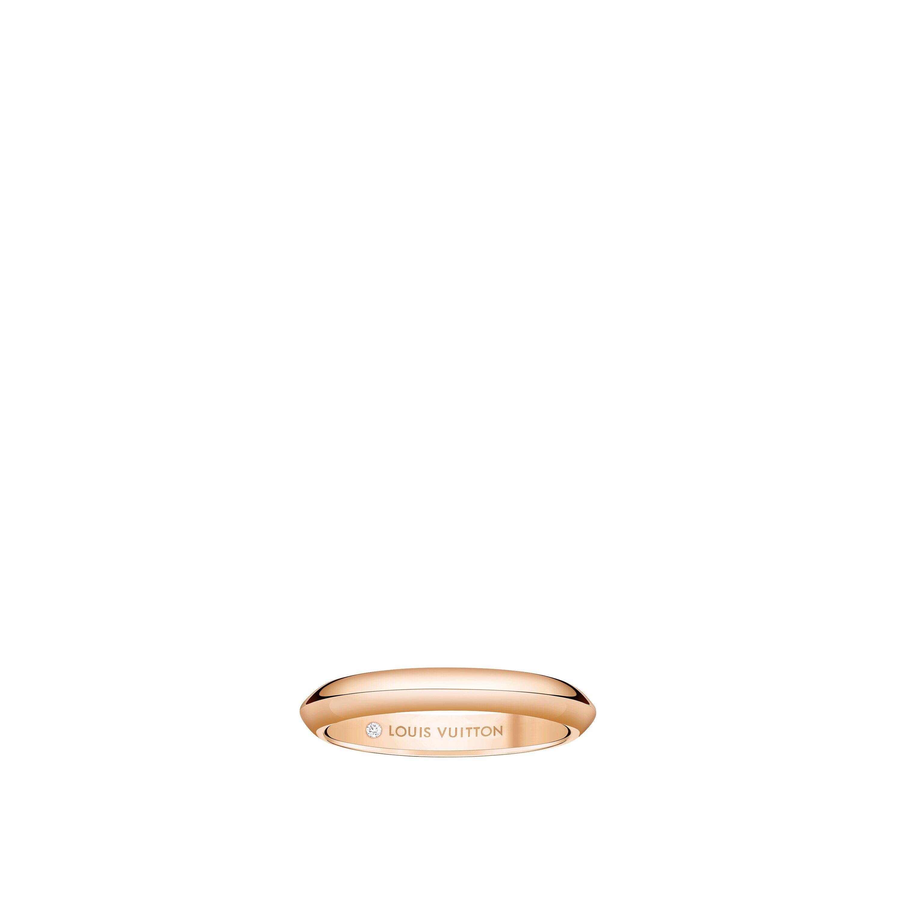 LV Diamonds 3mm Wedding Band, Pink Gold  in Jewellery
