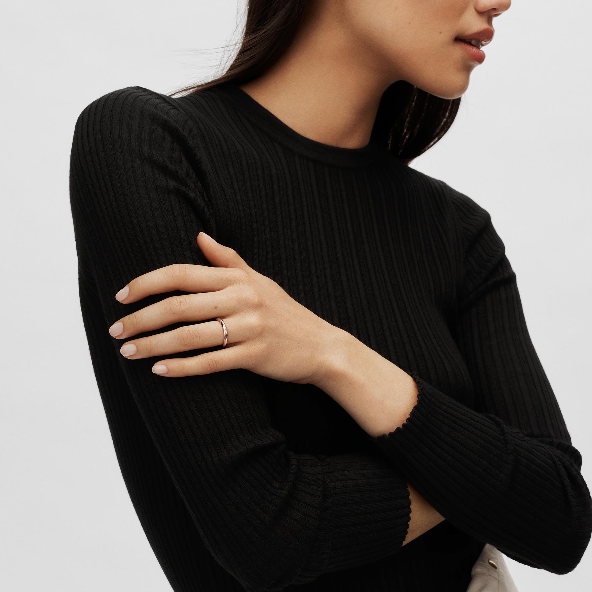 LV Diamonds 3mm Wedding Band, Pink Gold  in Jewellery