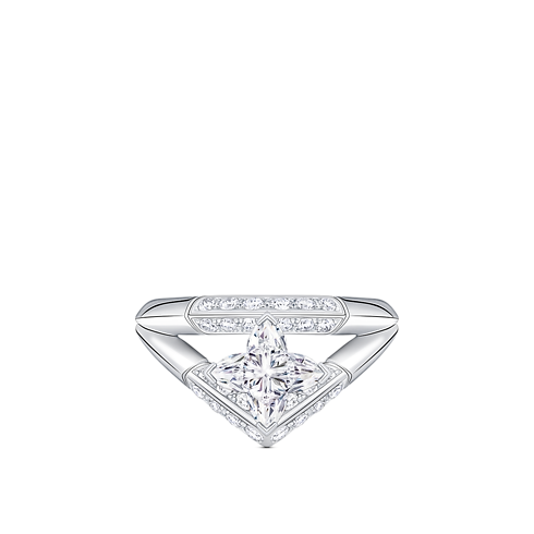 LV Diamonds Pavé Double Ring, LV Monogram Star cut in Jewellery's Collections LV Diamonds collections by Louis Vuitton (Product zoom)