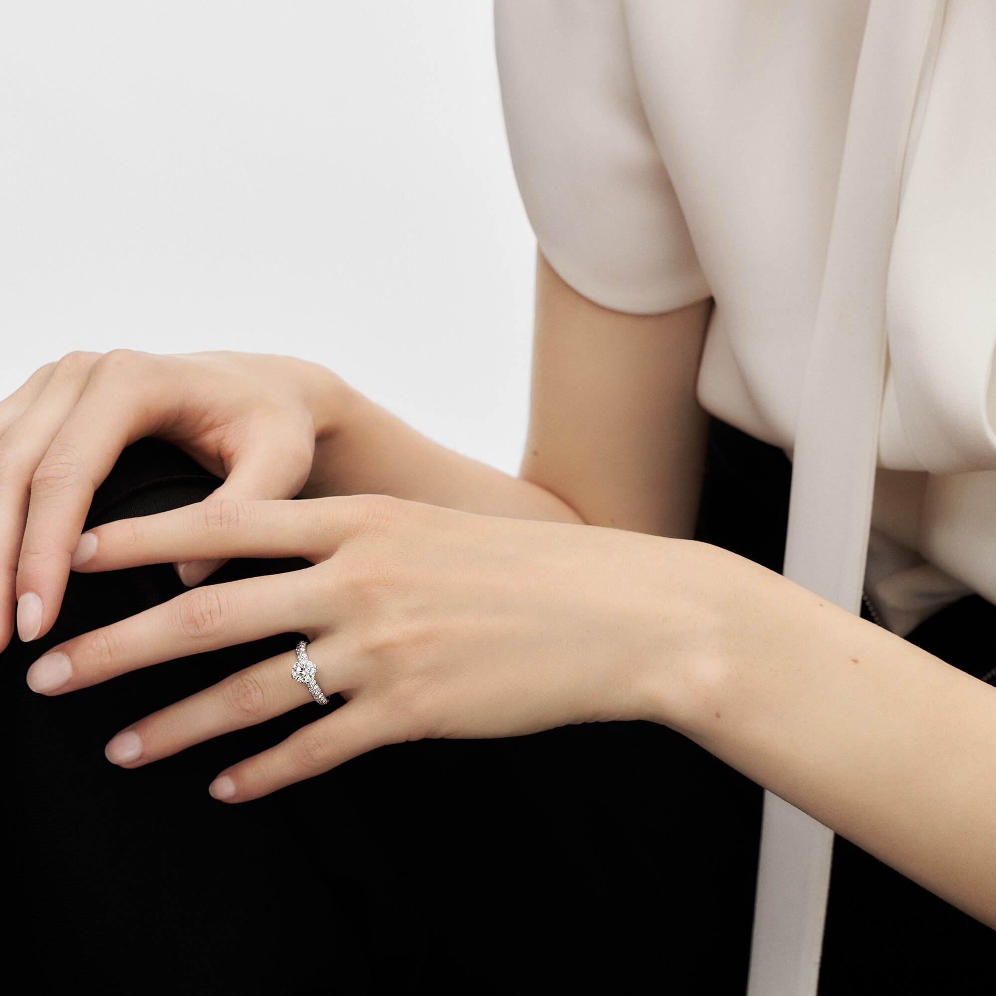 LV Diamonds Pavé Solitaire, Round Brilliant cut  in Jewellery