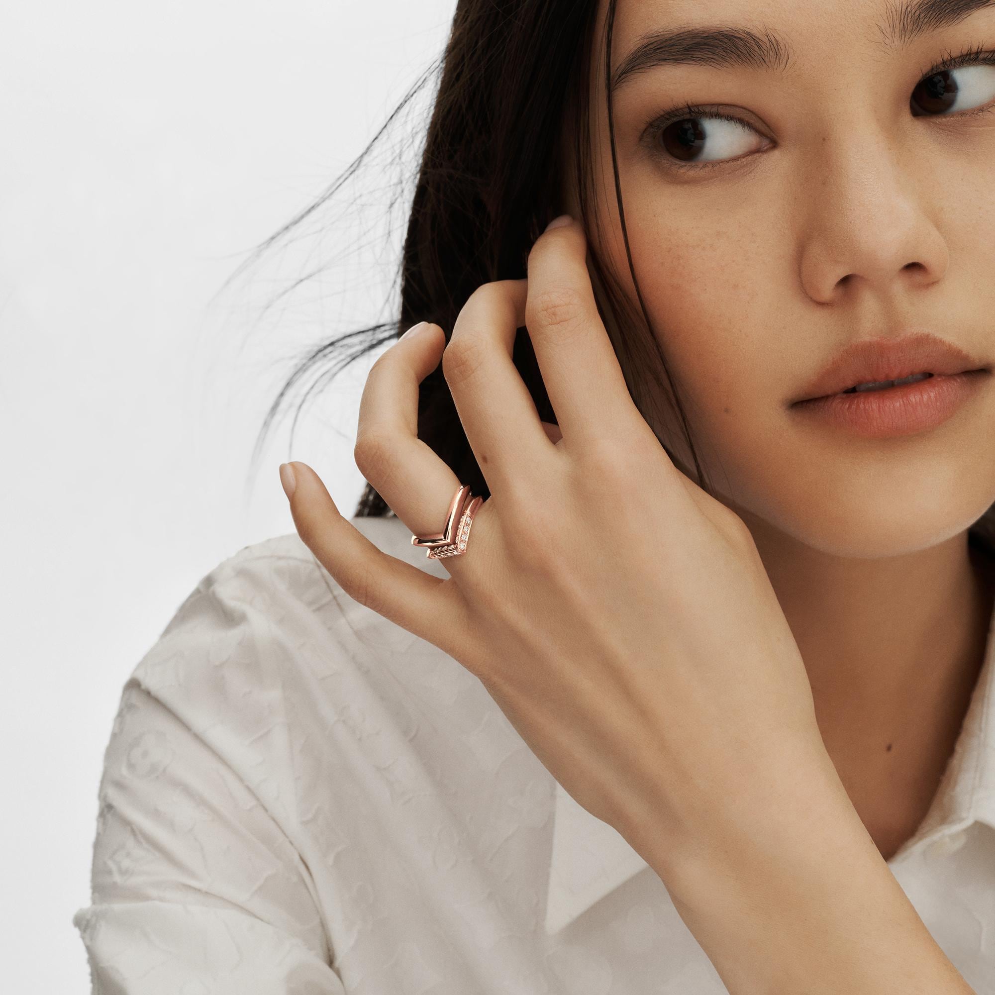 LV Diamonds V Ring, Pink Gold  in Jewellery
