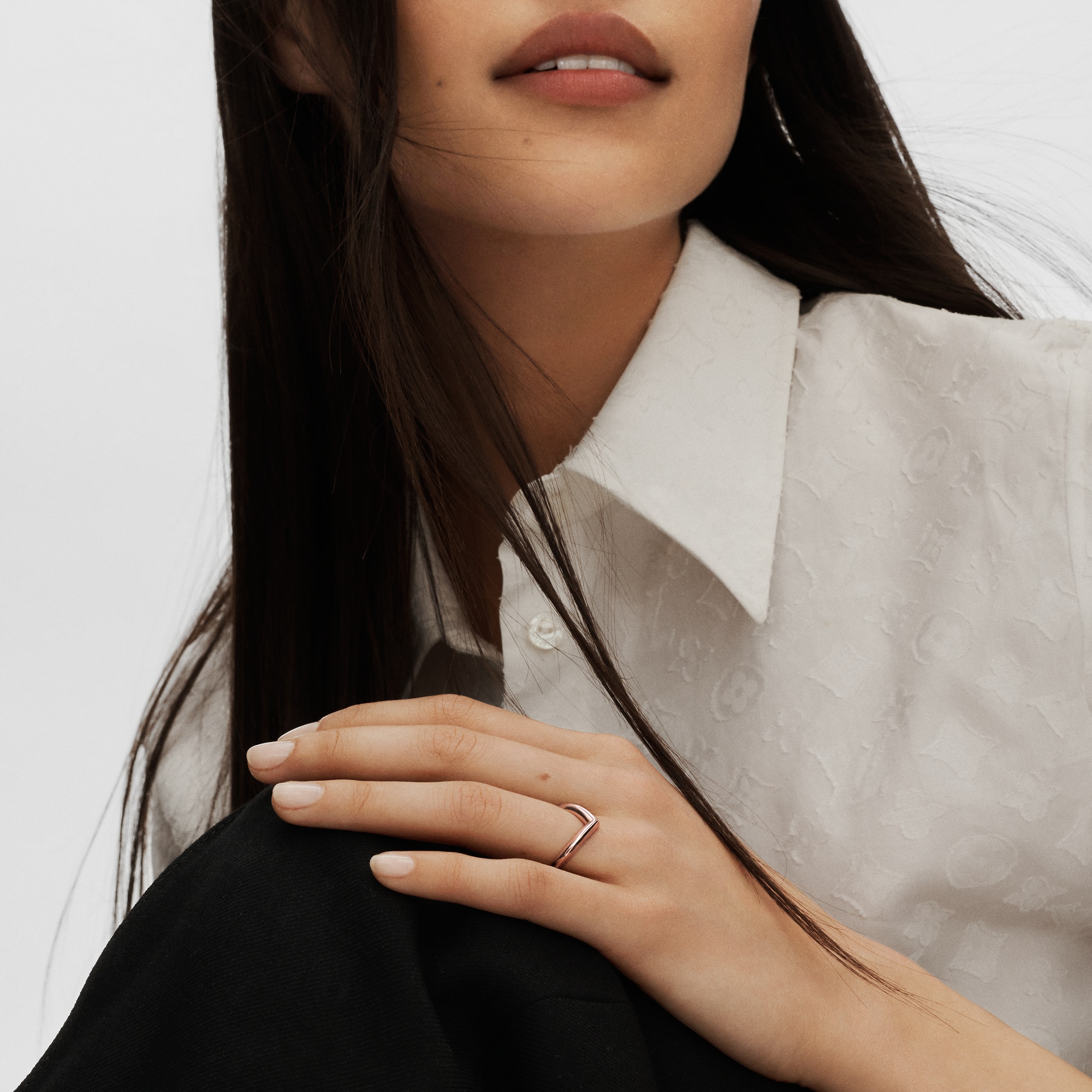 LV Diamonds V Ring, Pink Gold  in Jewellery