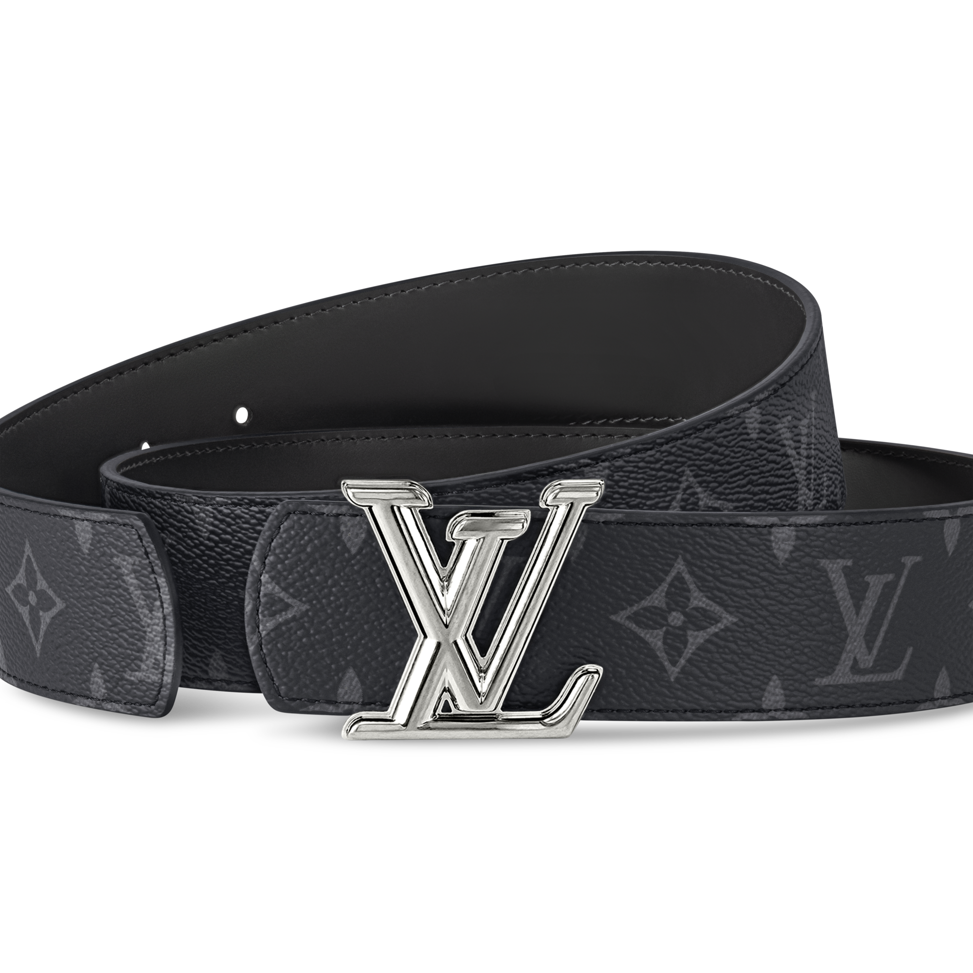 LV Dimension 40mm Reversible Belt Monogram Eclipse in Men